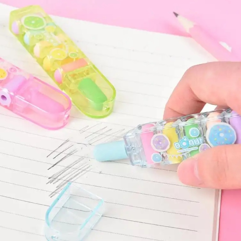 $1 ERASER SET. COLOR AT RANDOM. $1 WITH ANY $10 ORDER OR MORE